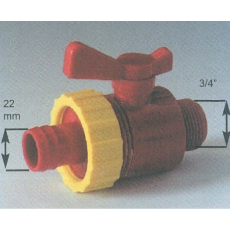 Robinet 3/4 / furtun 22 mm-Accesorii adapare 
