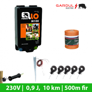 Kit gard electric M100 - 230V 10 km, 500m fir-Kit-uri gard electric / animale 