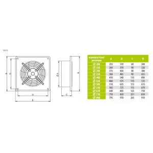 Ventilator evacuare industrial aRok Ø 550/ 8500 mc/h motor monofazic 750W