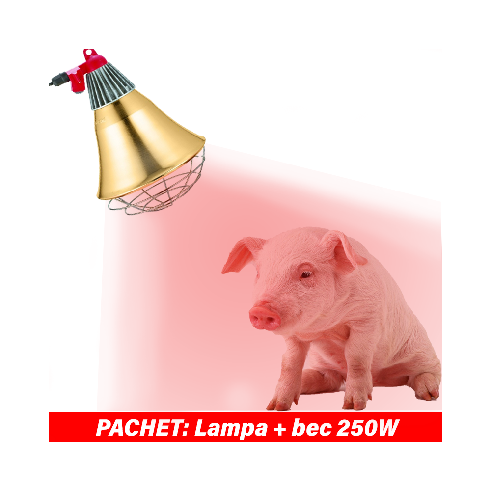Incalzire porci- Lampa+dimmer + bec 250W