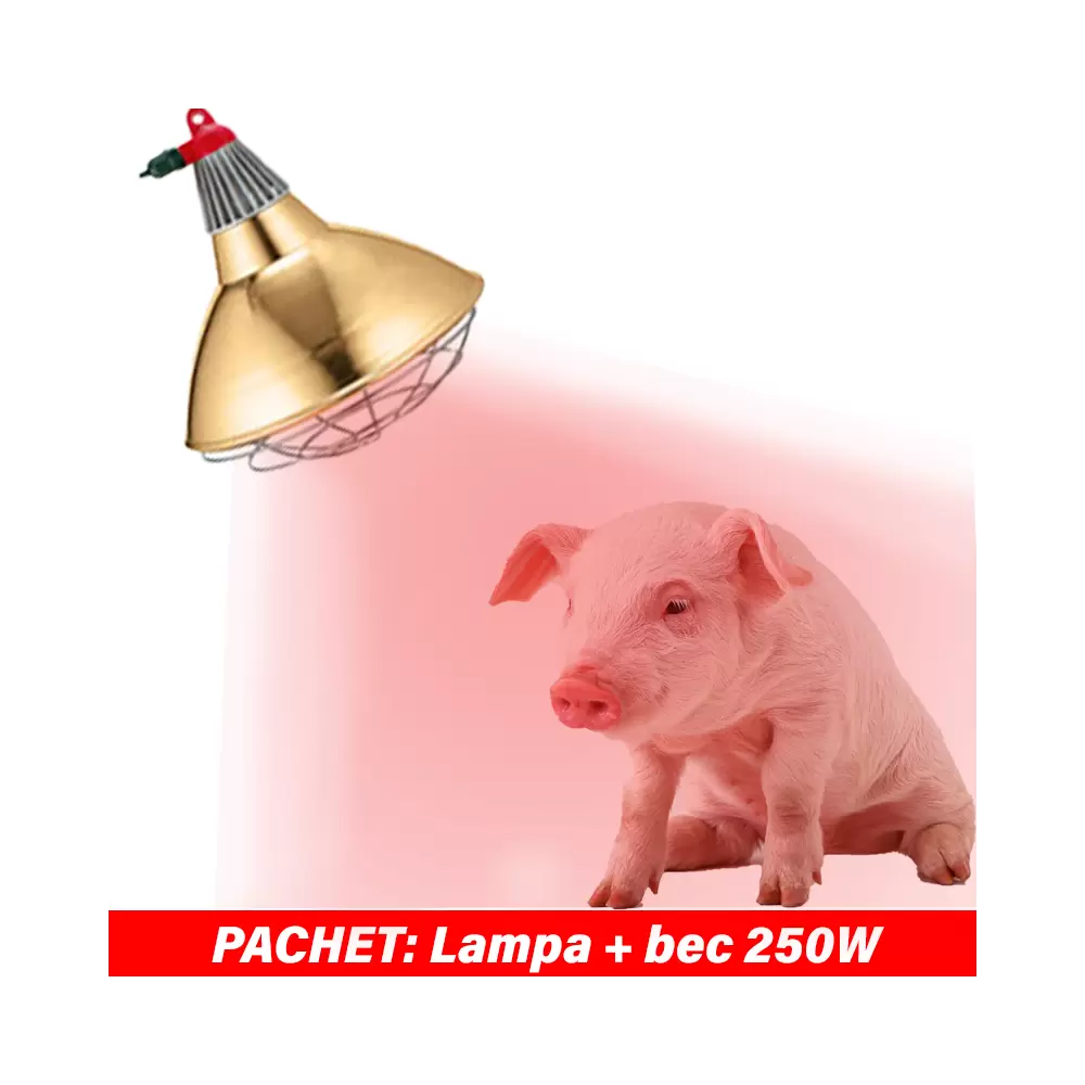 Incalzire porci- Lampa mare+dimmer + bec 250W