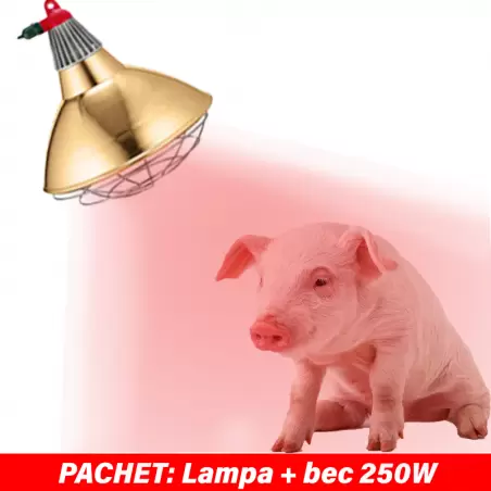 Incalzire porci- Lampa mare+dimmer + bec 250W