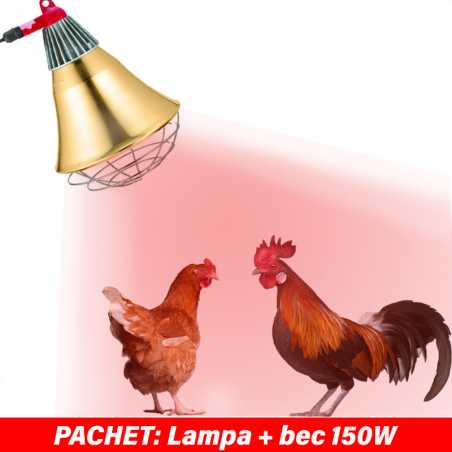 Încălzire păsări - Lampa + bec 150W