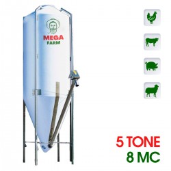 Siloz fibră sticlă 5 t/ 8 mc