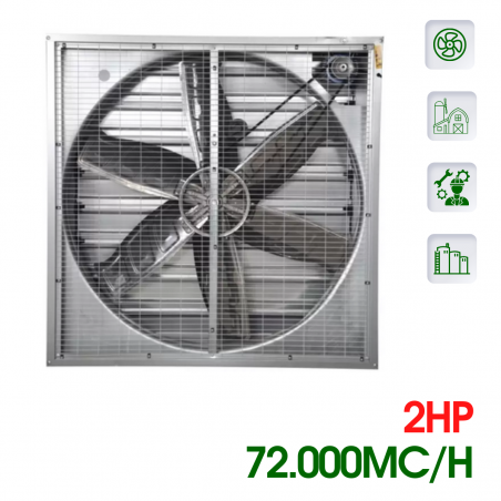 Ventilator 72.000 mc/h + jaluzea