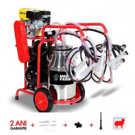 Mulgatoare 4 posturi bidon inox 40 litri capre/oi motor termic+ electric