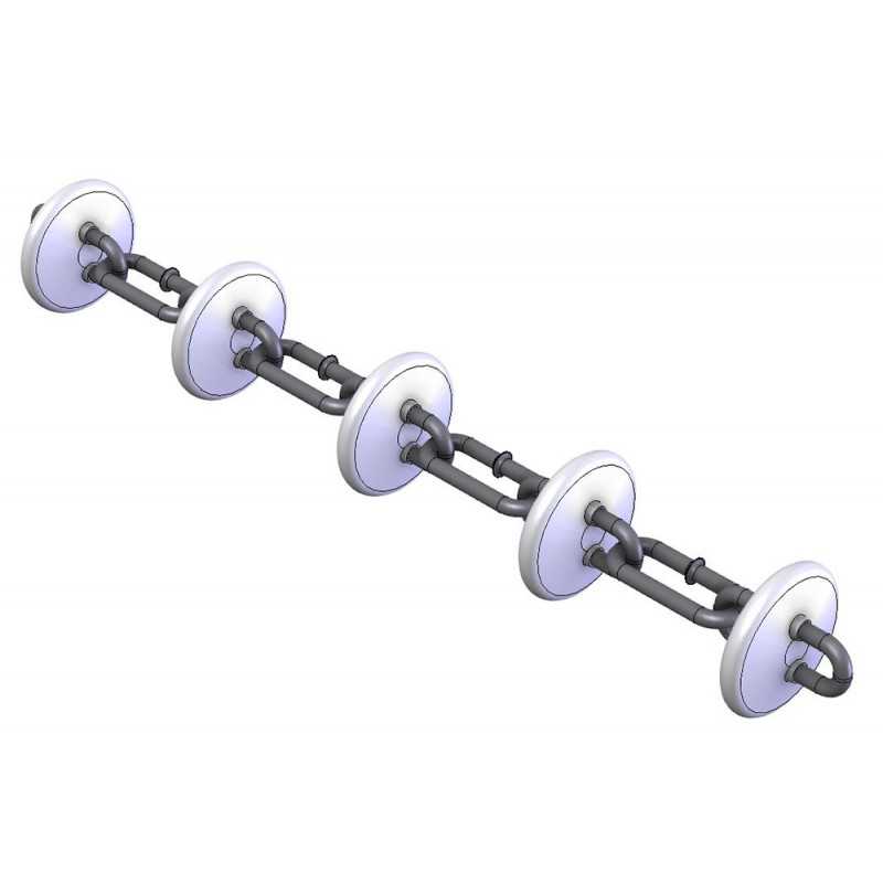 livestock chain disc feed conveyor assembly